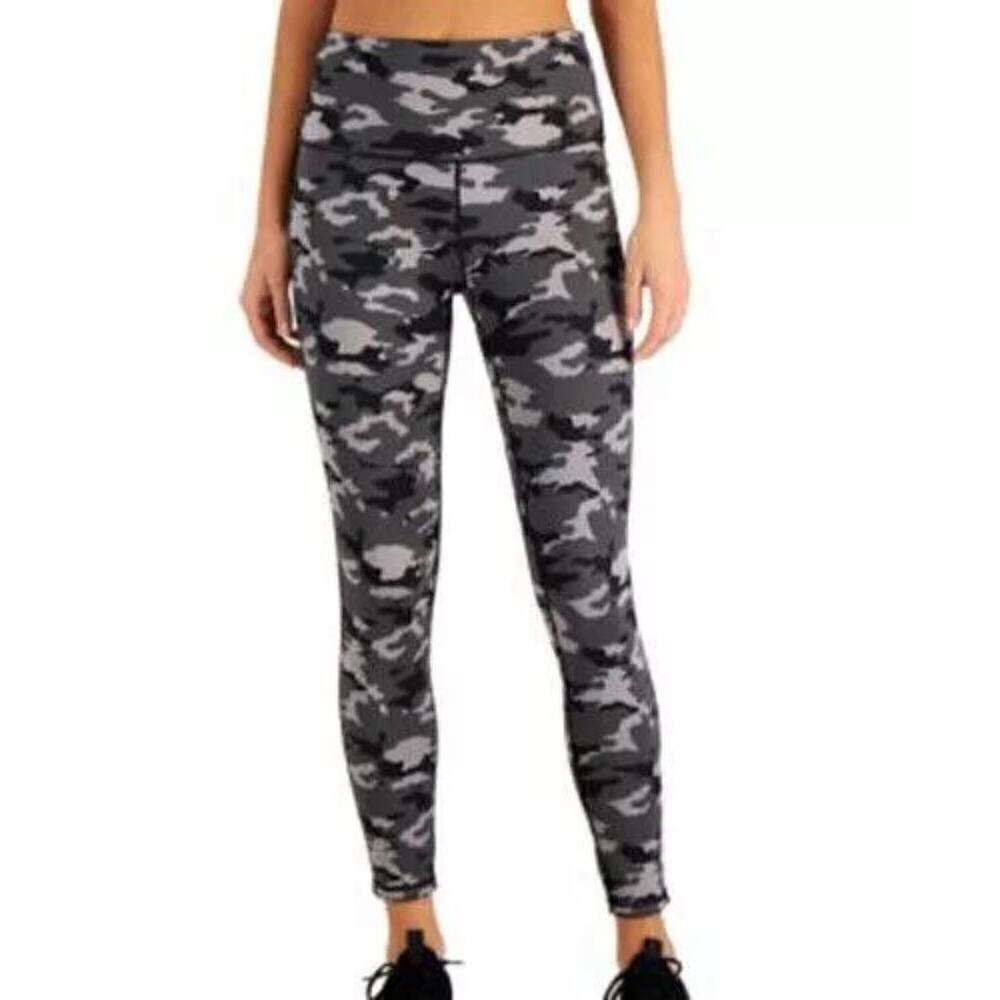 Spyder Active 7/8 Length Leggings Black Camo Sports Gym Yoga Workout S